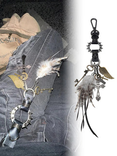 Feather Wing Cross Keychain - PWM