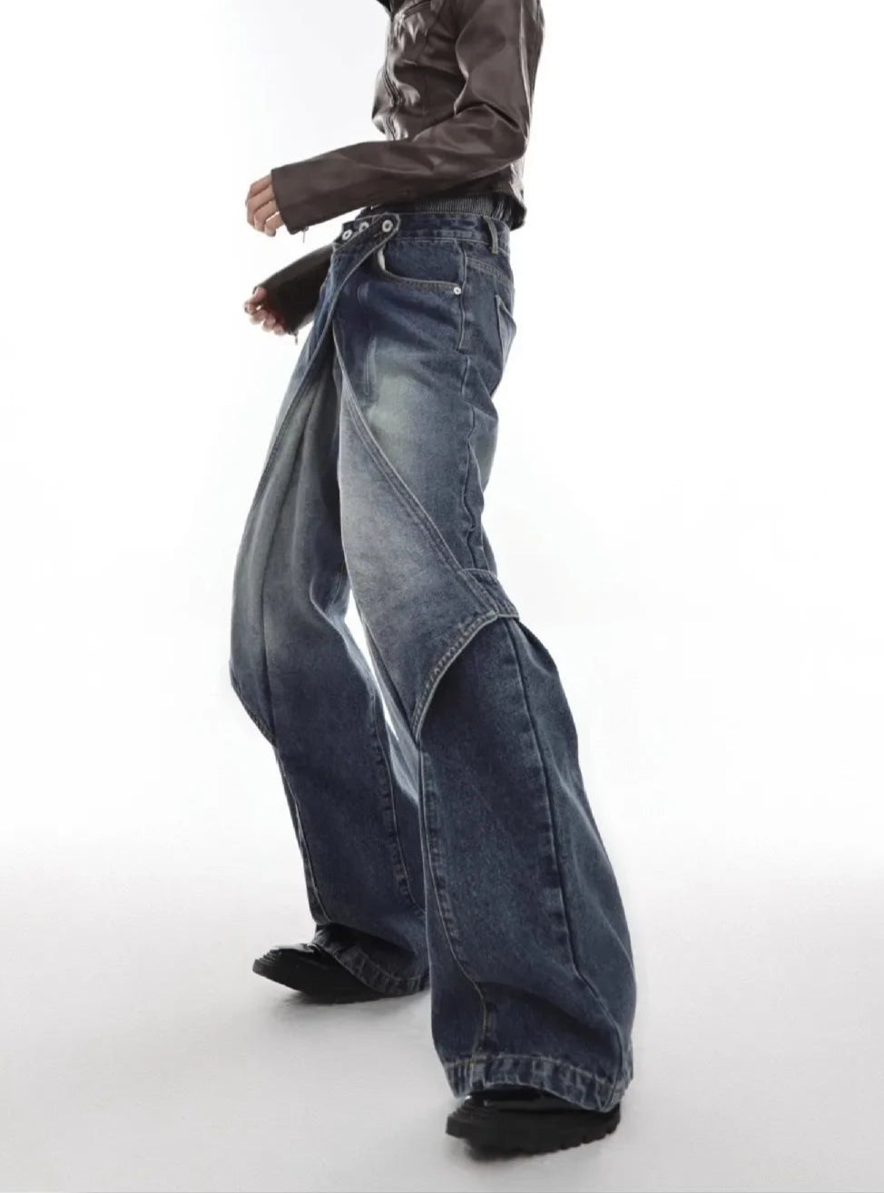 Distressed Washing Denim Pants