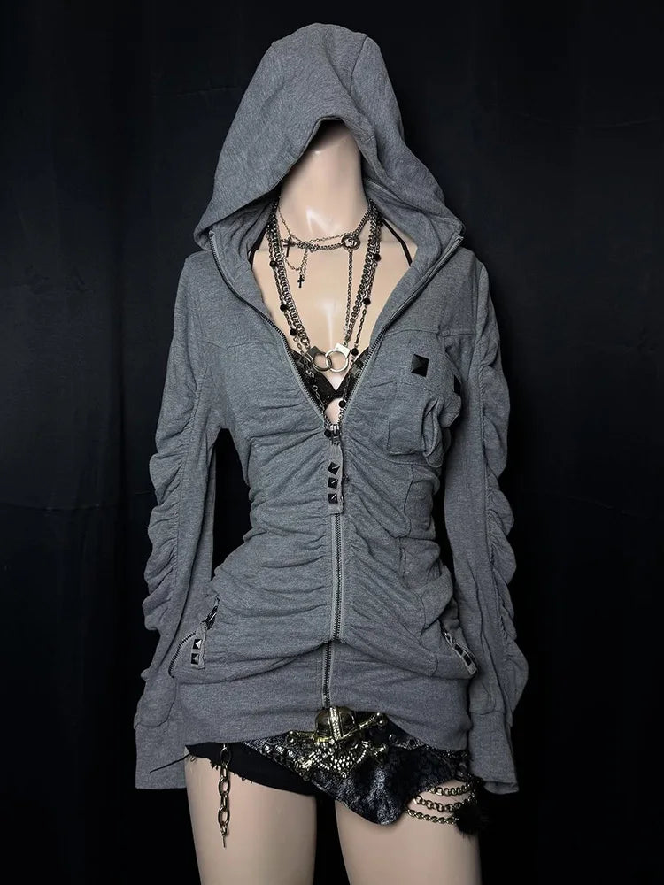 Gathered Slim-Fit Hooded Jacket - PWM