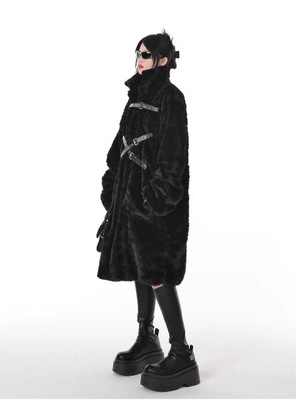 Gothic Fuzzy Fur Coat