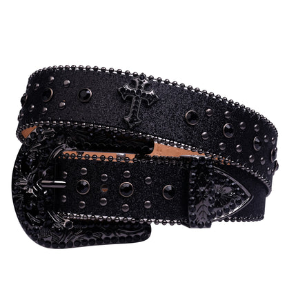 Western Cowboy Cross Rhinestone belt