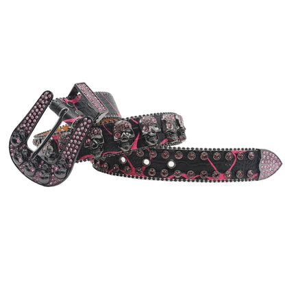 Skull Rhinestone Belt