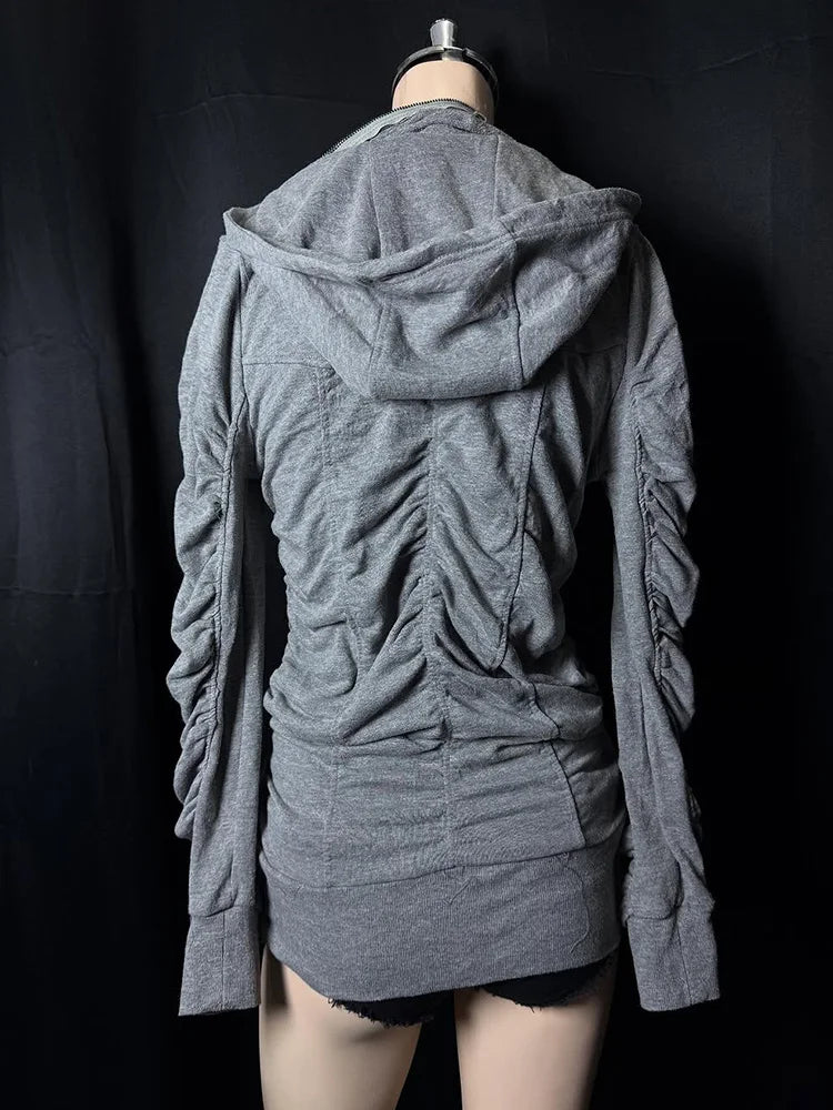 Gathered Slim-Fit Hooded Jacket - PWM