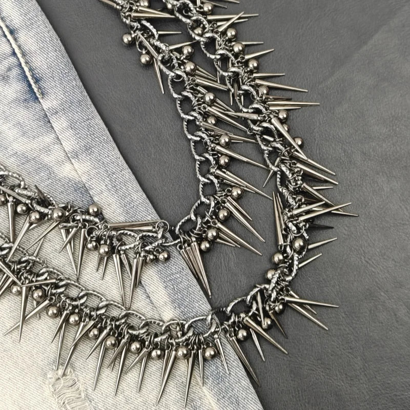 Double-layer Rivet Metal Chain