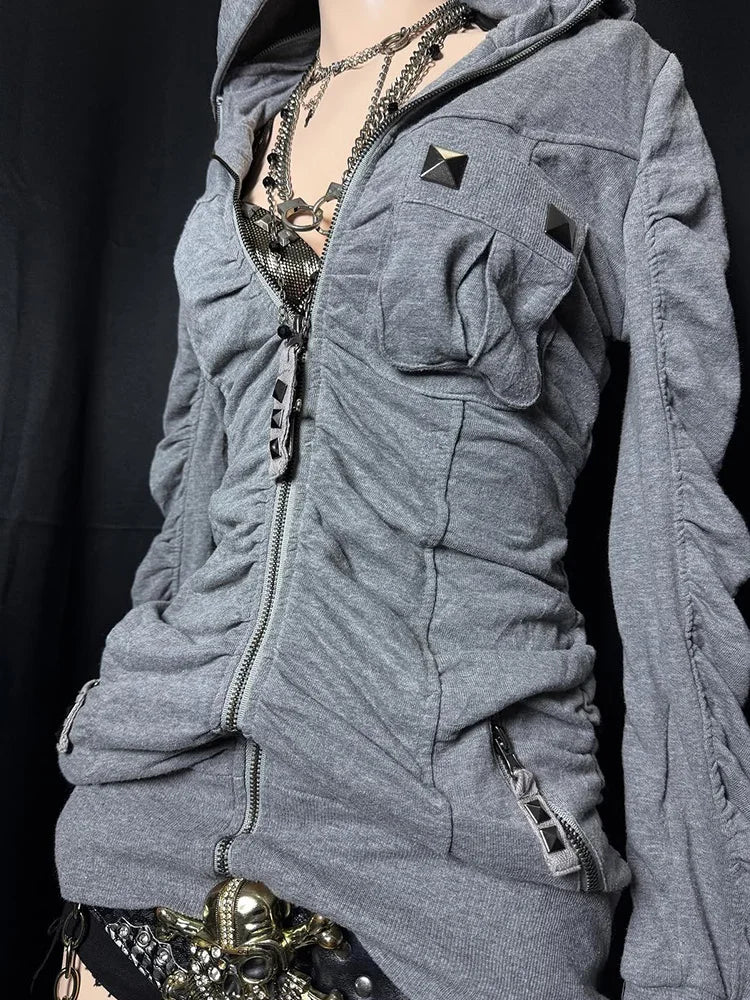 Gathered Slim-Fit Hooded Jacket - PWM