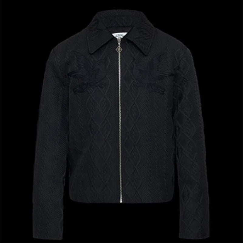 Jacquard Slim Knit  Jackets