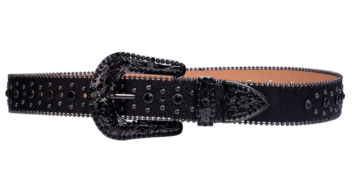 Western Cowboy Cross Rhinestone belt