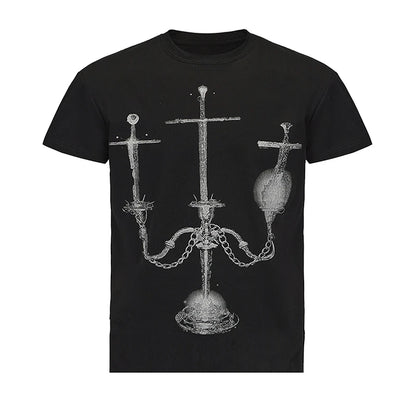 Cross Candle Graphic T-shirt