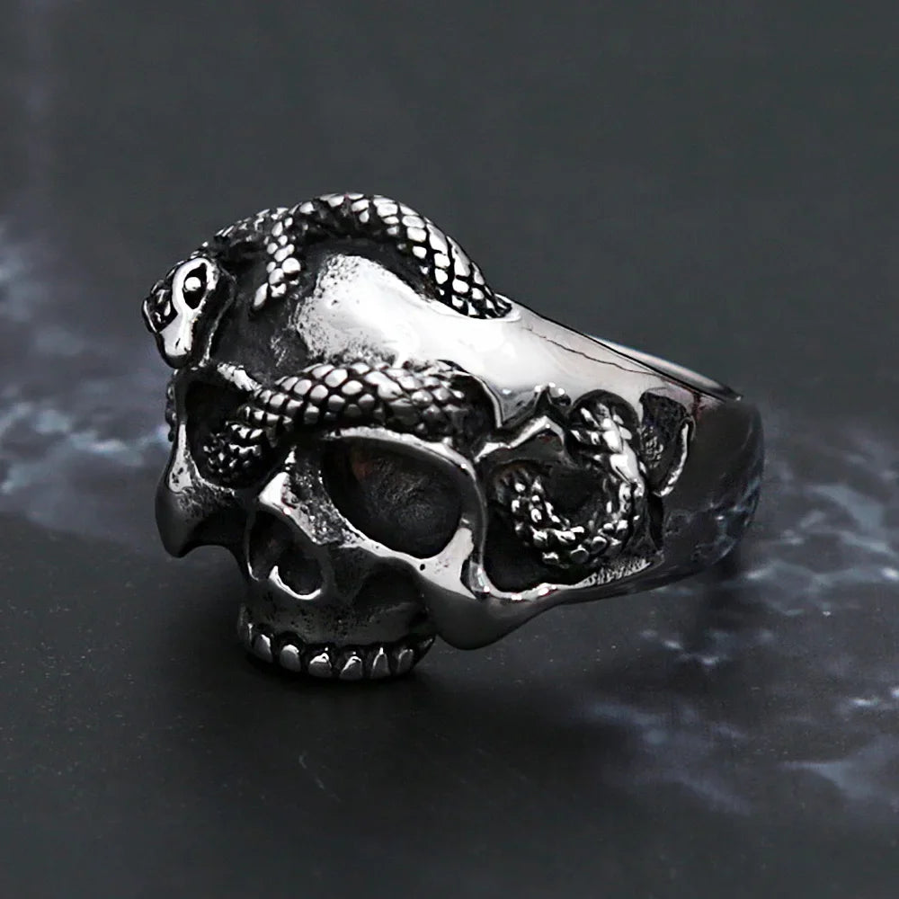 Snake Skull Ring