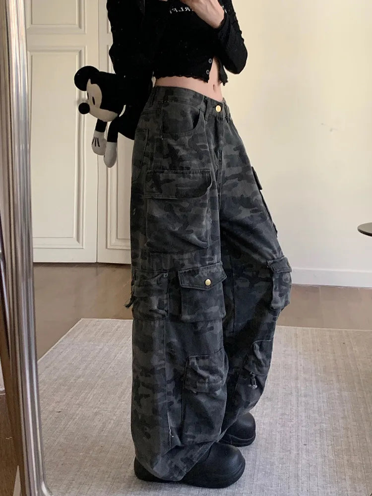 Camo Cargo Wide Trousers - PWM