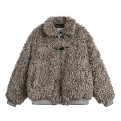 Loose Lamb Wool Coat