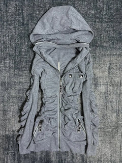 Gathered Slim-Fit Hooded Jacket - PWM