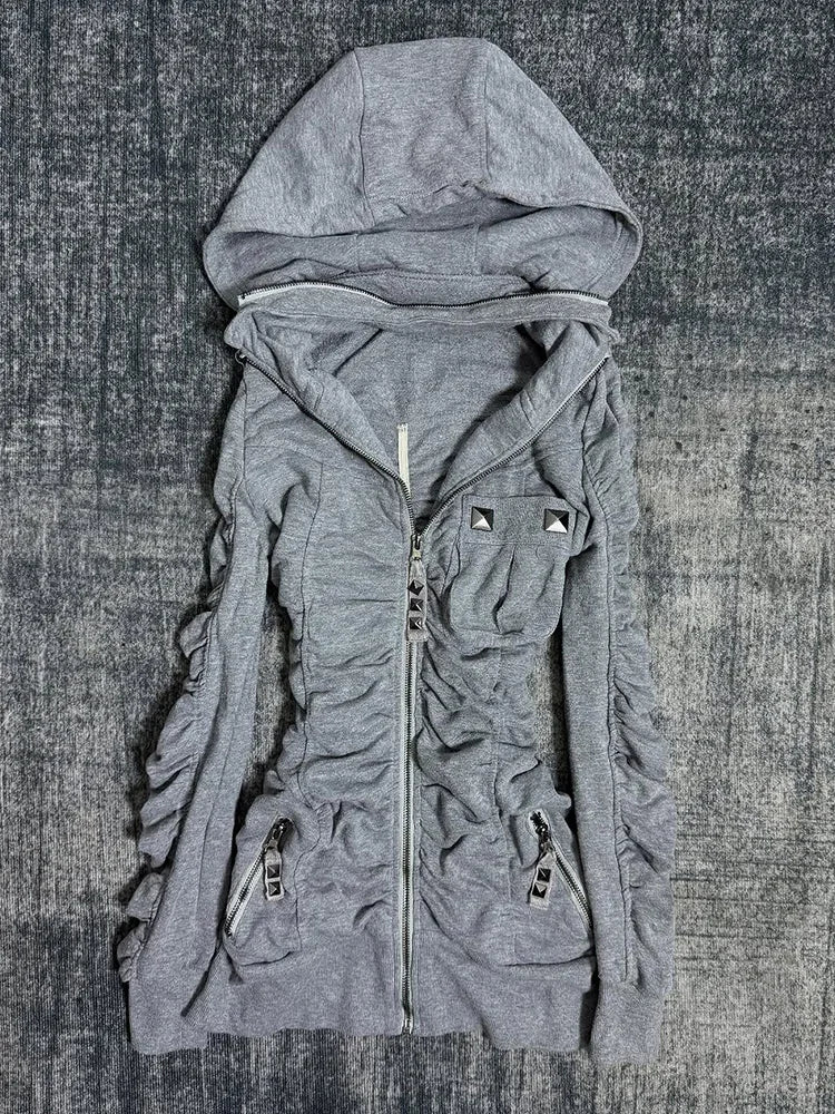 Gathered Slim-Fit Hooded Jacket - PWM