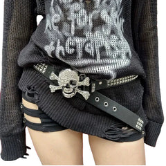Silver Skull Buckle Belt - PWM