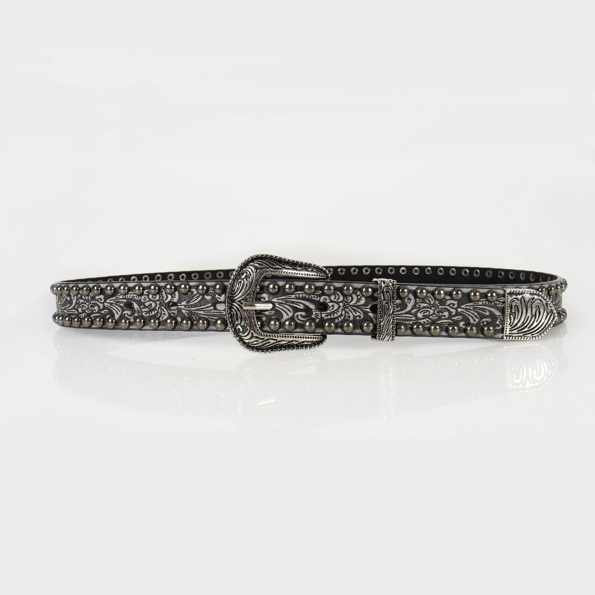 Paisley Pattern Studs Belt