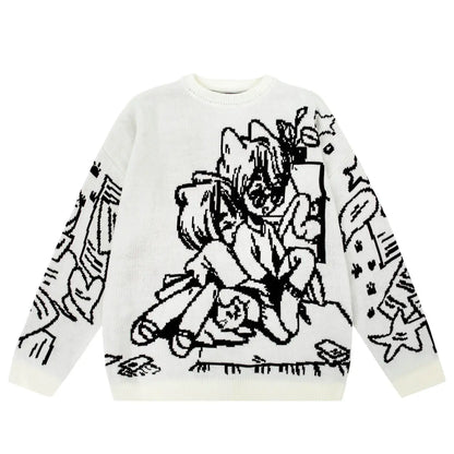 Cartoon Knitted Pullover Sweater