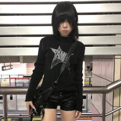 Star Print Knitted Tops - PWM