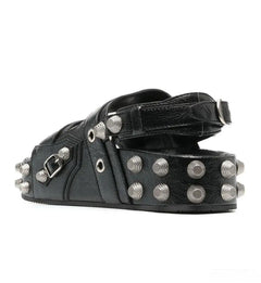 Rivet Buckle Strap Hollow Sandals - PWM