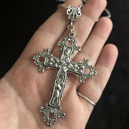 Victorian Cross Pendant Necklace