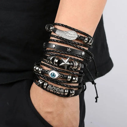 Rivet Leather Bracelet Sets