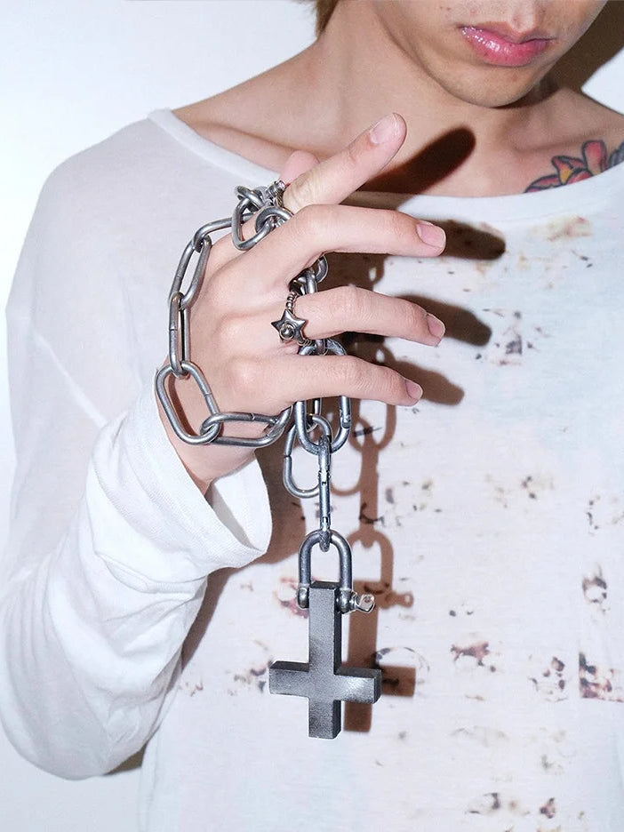 Cross Pendant Metal Chain