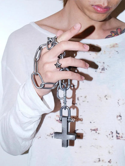 Cross Pendant Metal Chain