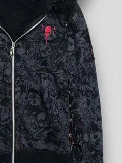 Fur Skull Hoodie Jackets - PWM