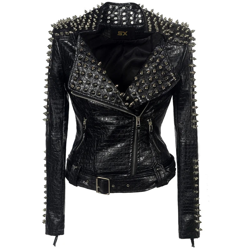 Rivet Leather Jacket