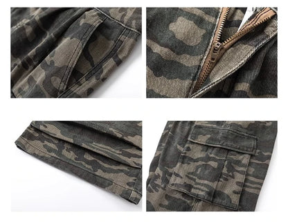 Camouflage Denim Shorts