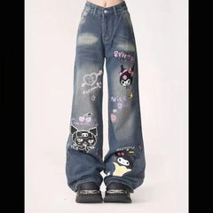 KUROMI Print Loose Jeans - PWM