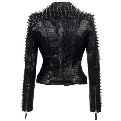 Rivet Leather Jacket