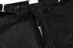 Coated Wax Baggy Cargo Pants - PWM