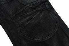 Coated Wax Baggy Cargo Pants - PWM