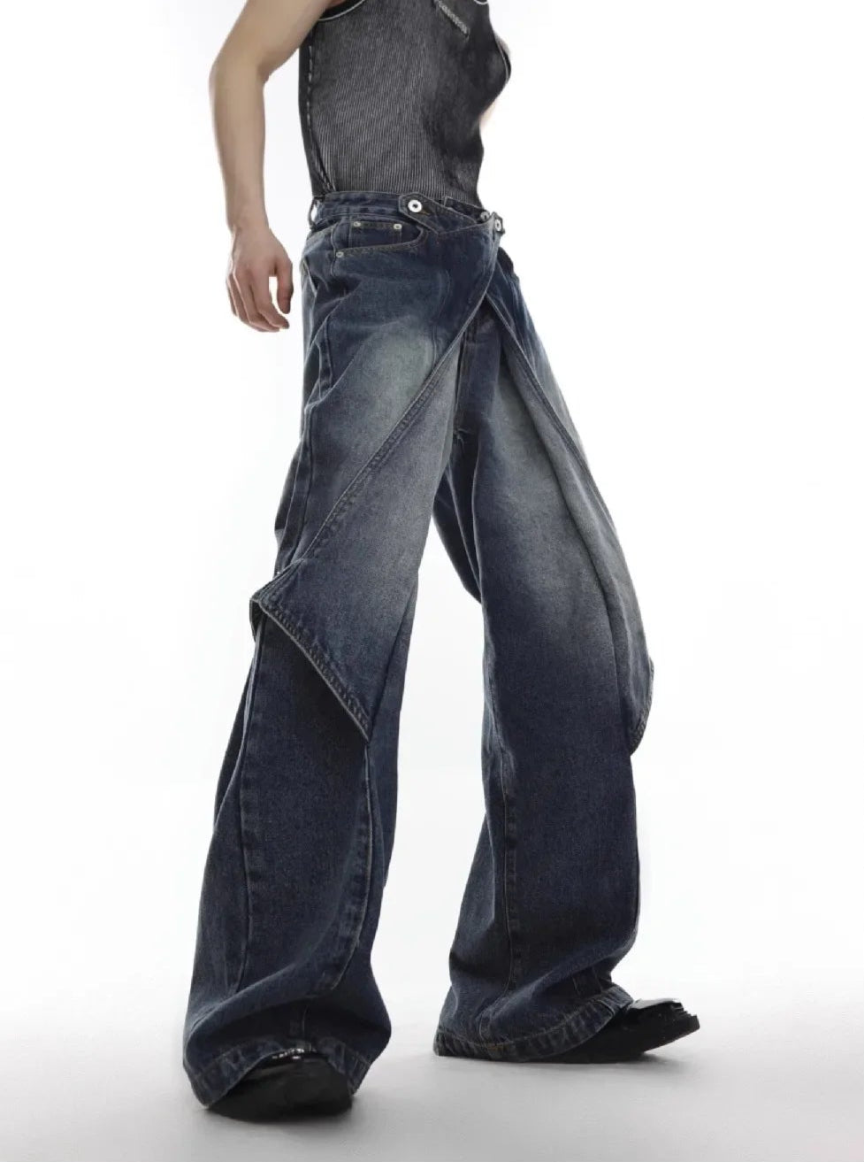 Distressed Washing Denim Pants