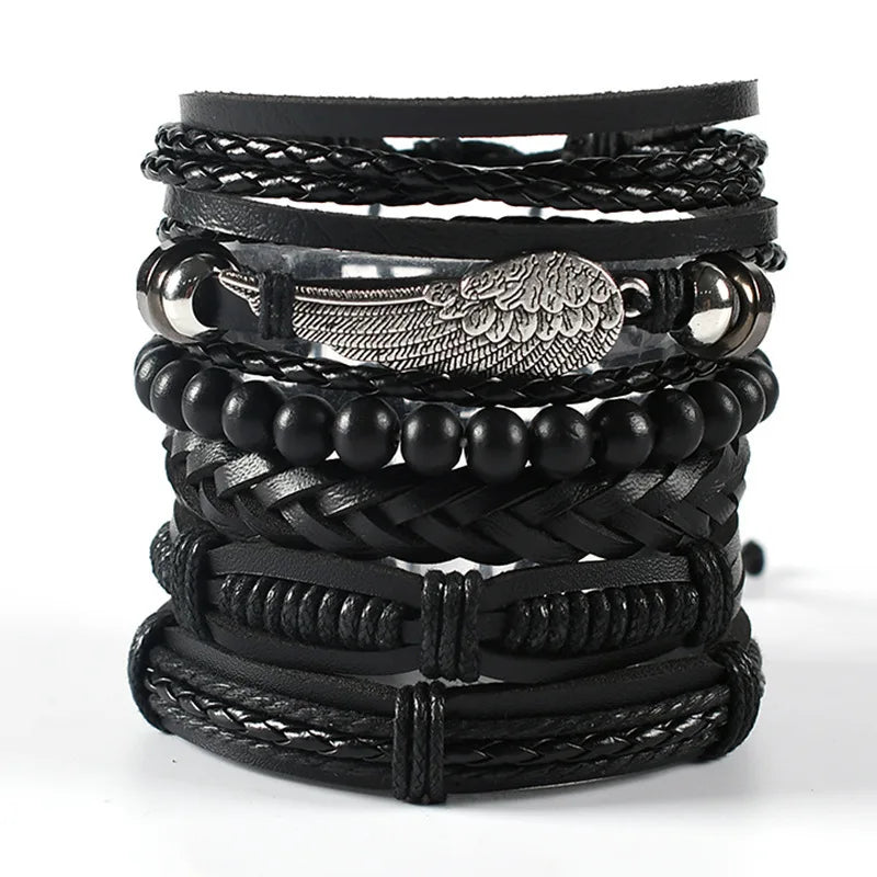 Rivet Leather Bracelet Sets