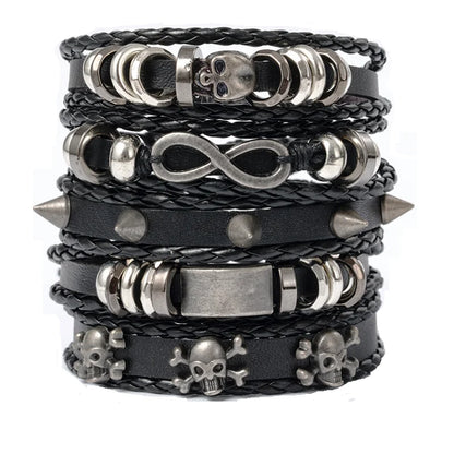 Rivet Leather Bracelet Sets