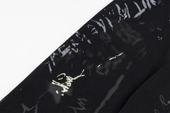 Graffiti Print Straight Loose Denim - PWM