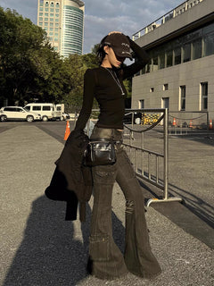 Low Waist Multi-Pocket Cargo Jeans - PWM