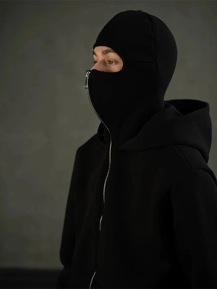 Balaclava Face Mask Zipper Hoodie - PWM