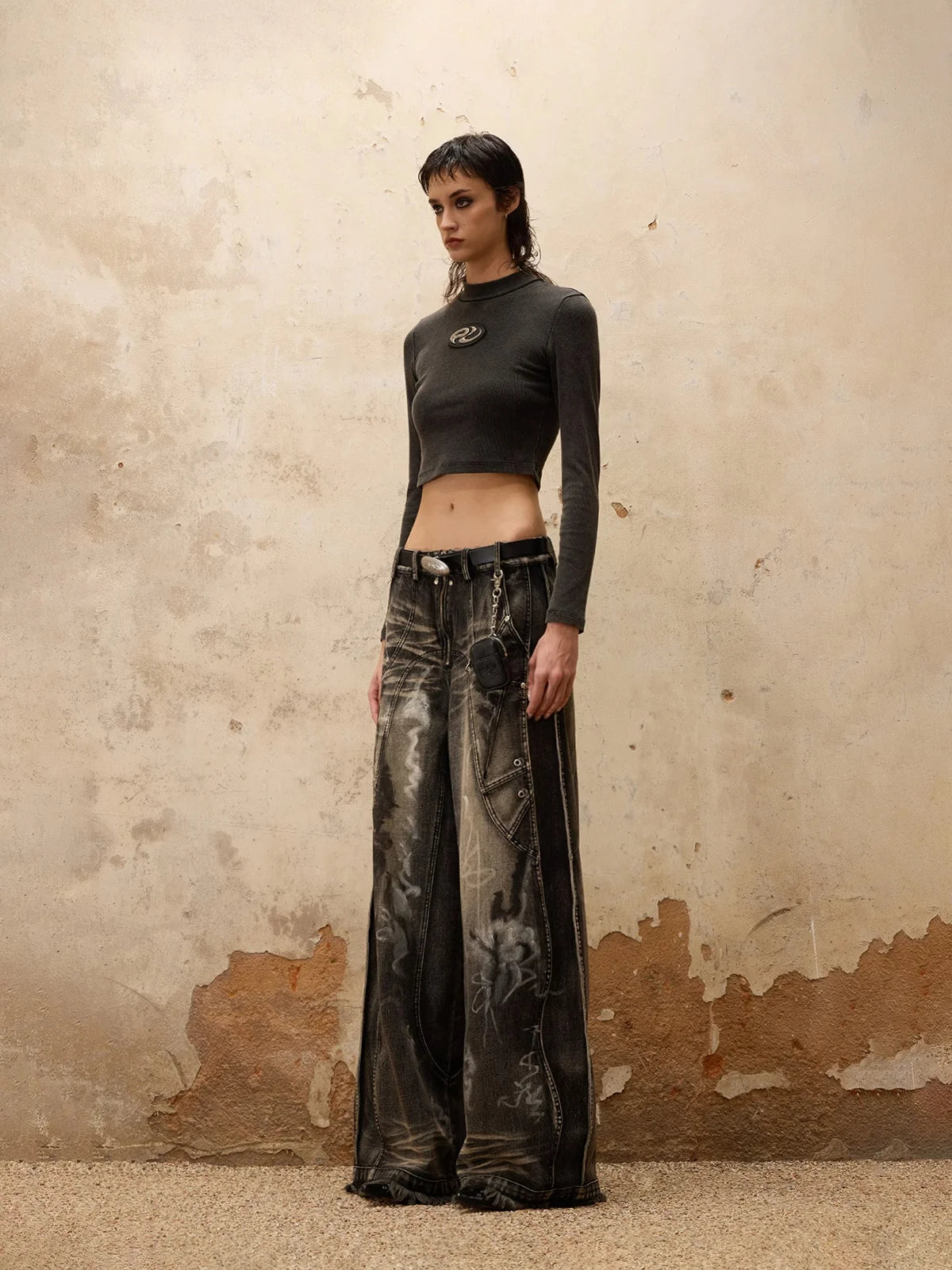 Oversized Wide Mopping Pants