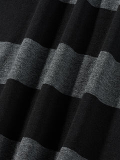 Grey Striped Long Sleeve Tops - PWM
