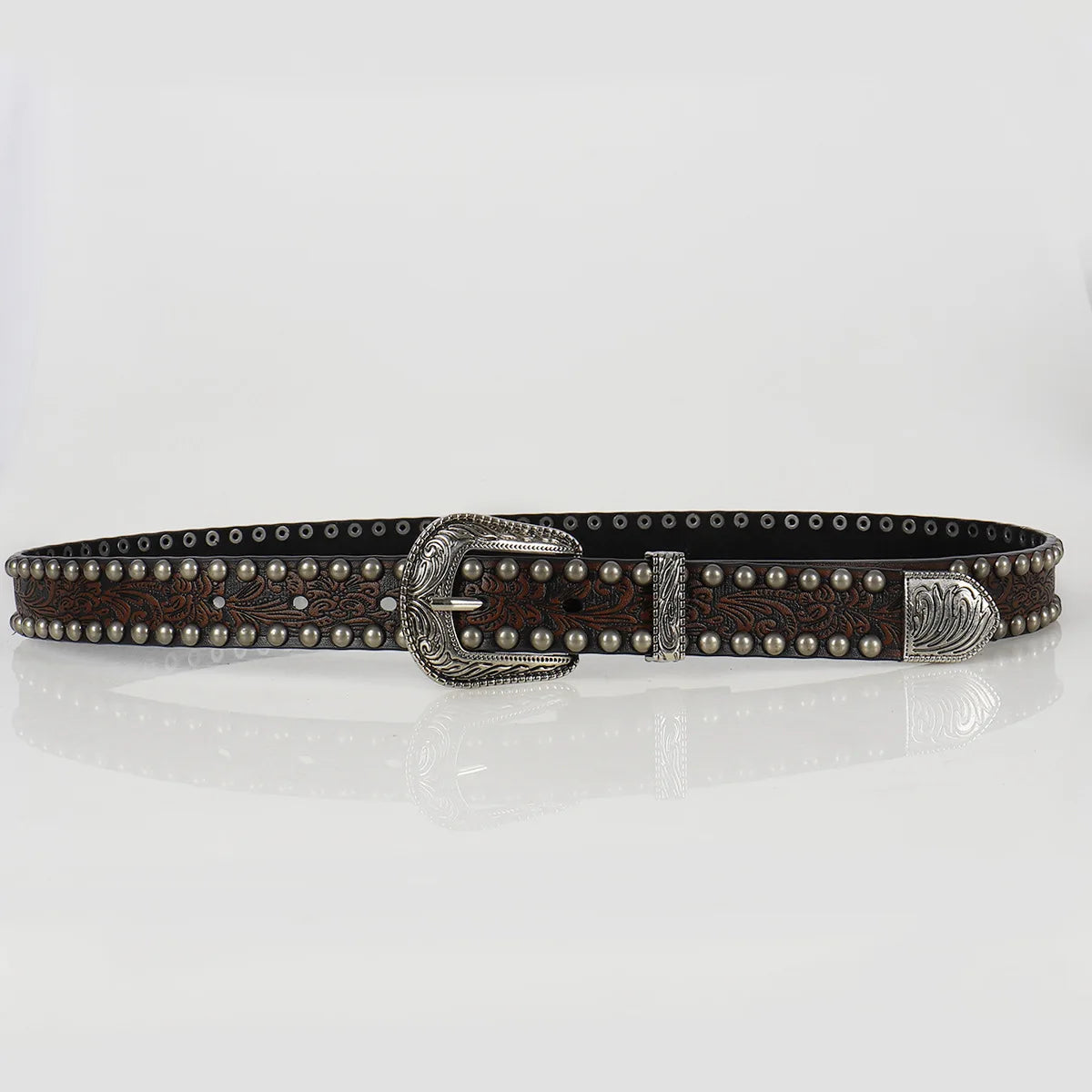 Paisley Pattern Studs Belt - PWM