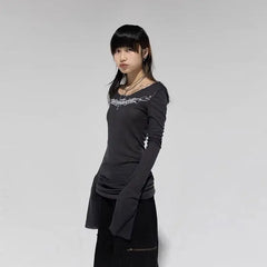 Slim Fit  Gothic Tops - PWM