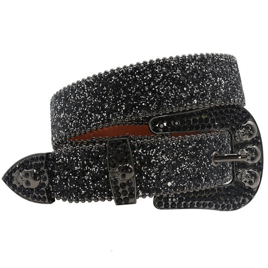 Skull Rhinestone Belt