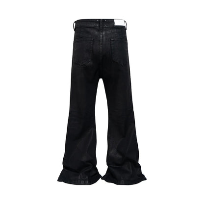 Glue Coated Boot cut Flared Pants