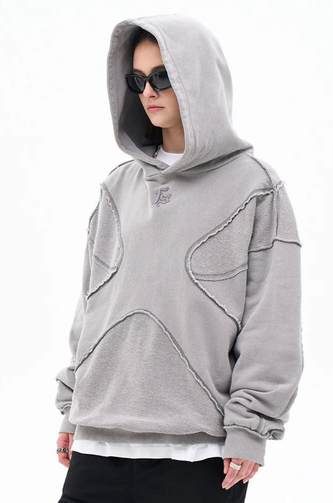 Reverse process solid hoodie