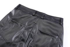 Pleated Leather Pants - PWM