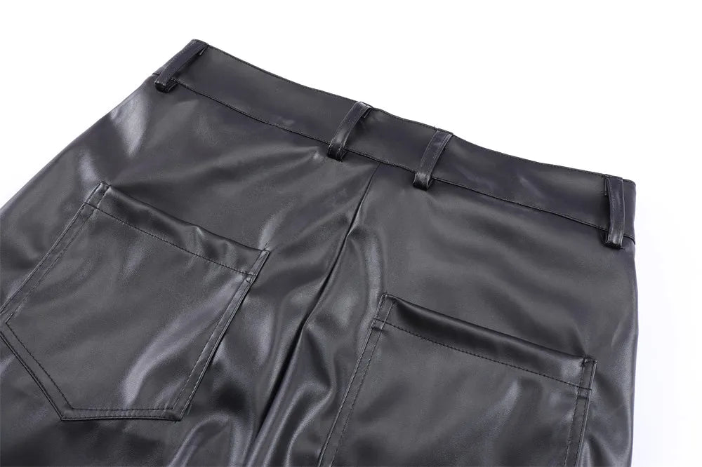 Pleated Leather Pants - PWM