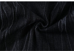 Distressed Lightning Pattern Wide Leg Jeans - PWM