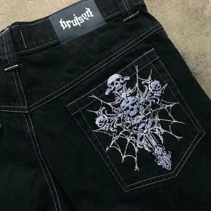 Cross Patch Baggy Jeans